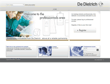 Tablet Screenshot of pro.dedietrich-heating.com